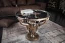 riess-ambiente Couchtisch MATADOR 56cm Bronze Stierkopf Glasplatte Bild 3