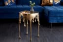 riess-ambiente Beistelltisch LIQUID LINE Gold Tropfen-Design Aluminium Bild 1