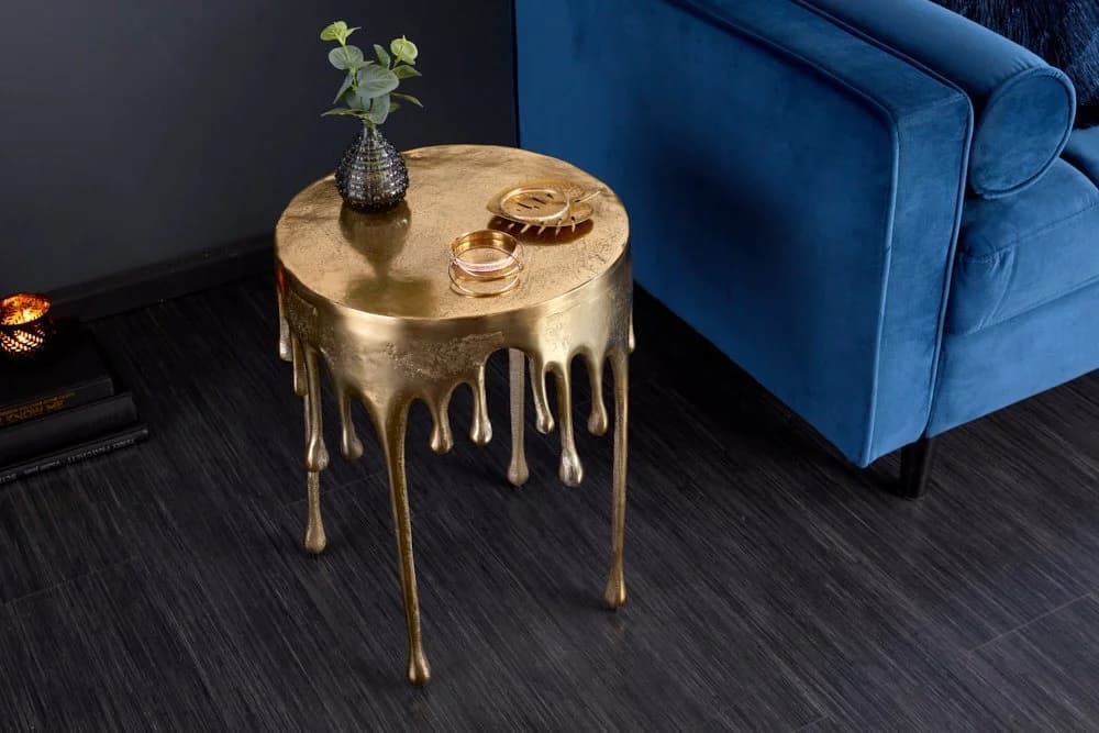 riess-ambiente Beistelltisch LIQUID LINE Gold Tropfen-Design Aluminium - Bild 2