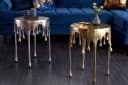 riess-ambiente Beistelltisch LIQUID LINE Gold Tropfen-Design Aluminium Bild 3
