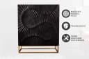 riess-ambiente Highboard SCORPION Schwarz Gold 3D Schnitzerei Massivholz Bild 5