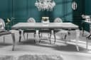 Riess Ambiente Esstisch Modern Barock Marmor-Design Glas Edelstahl Bild 2