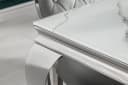 Riess Ambiente Esstisch Modern Barock Marmor-Design Glas Edelstahl Bild 5