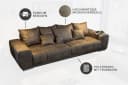 riess-ambiente Big-Sofa ELEGANCIA 285cm Taupe Microfaser Bild 4