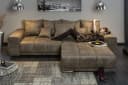 riess-ambiente Big-Sofa ELEGANCIA 285cm Taupe Microfaser Bild 5