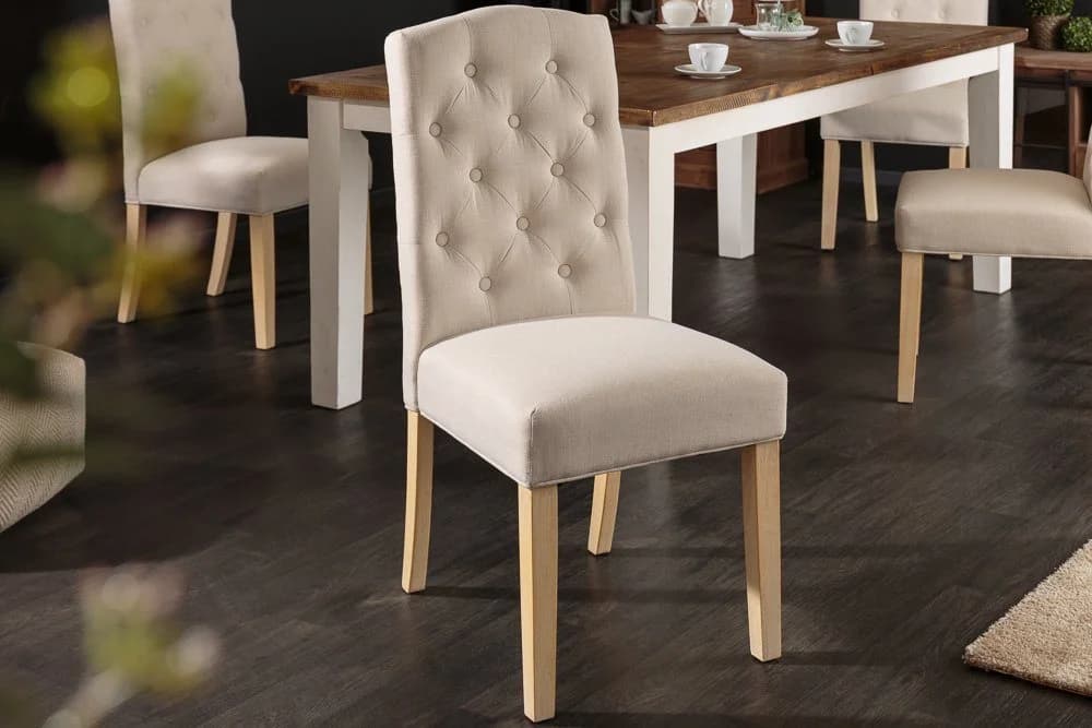 riess-ambiente Polsterstuhl CASTLE Beige Landhausstil - Bild 2