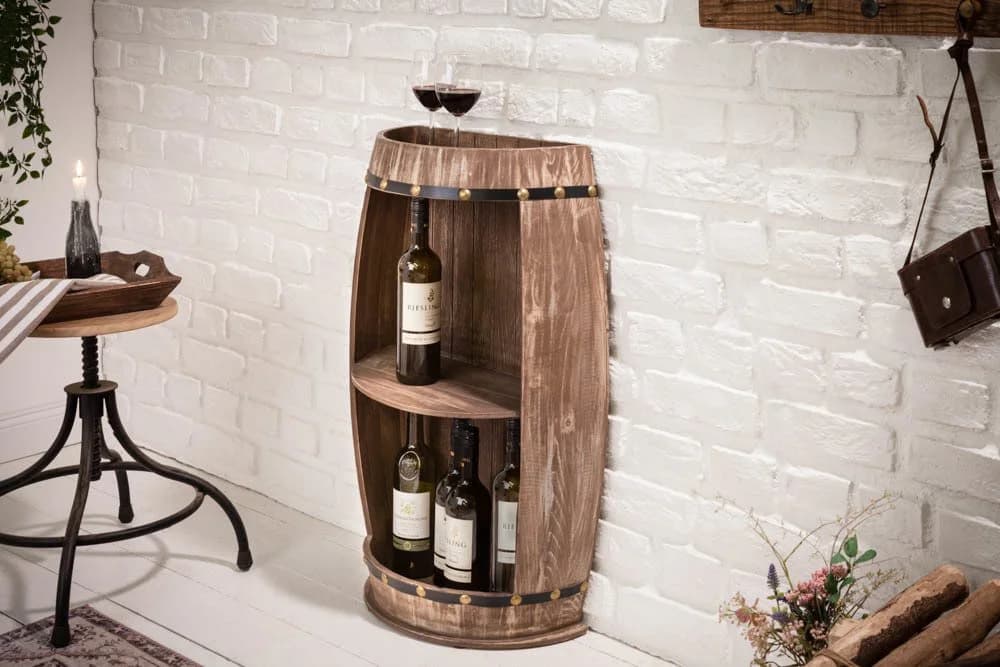 riess-ambiente Weinregal BODEGA 79cm Pinie Shabby Chic