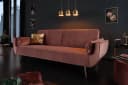riess-ambiente Schlafsofa DIVANI 220cm Altrosa Gold 3-Sitzer Samt Retro Bild 2