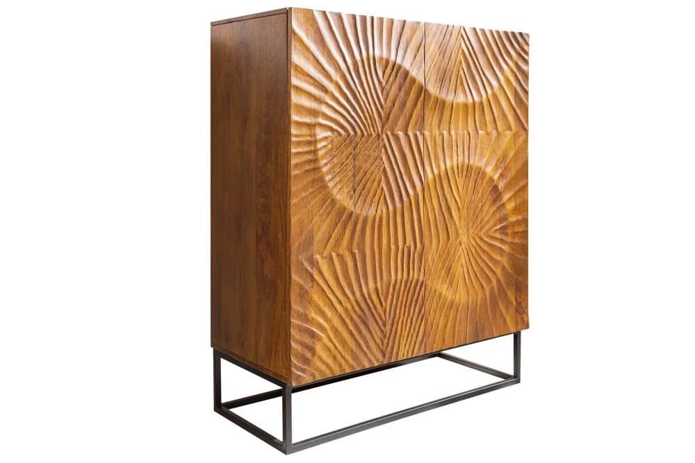 riess-ambiente Highboard SCORPION Braun Schwarz Mango-Massivholz