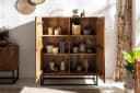 riess-ambiente Highboard SCORPION Braun Schwarz Mango-Massivholz Bild 4