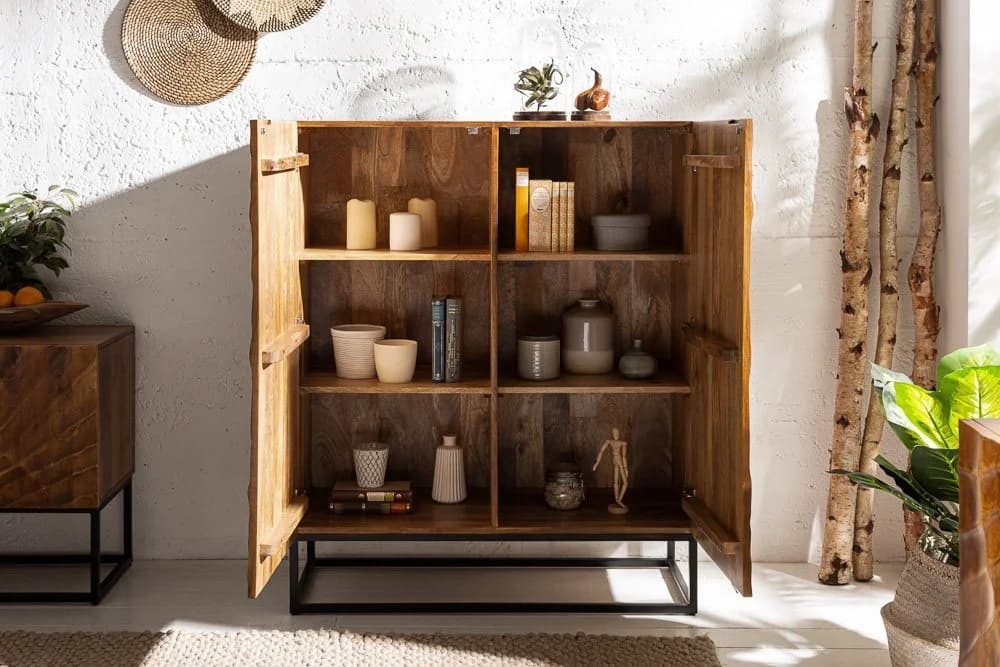 riess-ambiente Highboard SCORPION Braun Schwarz Mango-Massivholz - Bild 4