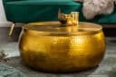 riess-ambiente Couchtisch ORIENT STORAGE Ø70cm Gold Hammerschlag Bild 2
