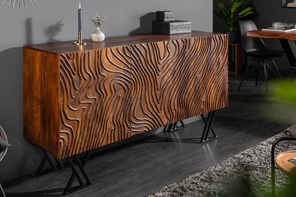 riess-ambiente Sideboard FLUID 160cm braun Massivholz Kommode - Bild 2