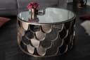 riess-ambiente Couchtisch ABSTRACT Ø60cm Glas Metall Industrial Fischschuppen Bild 2