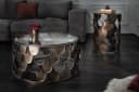 riess-ambiente Couchtisch ABSTRACT Ø60cm Glas Metall Industrial Fischschuppen Bild 3