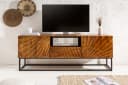 riess-ambiente Lowboard SCORPION 160cm Massivholz Mangoholz 3D-Schnitzereien Bild 2