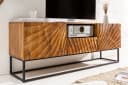 riess-ambiente Lowboard SCORPION 160cm Massivholz Mangoholz 3D-Schnitzereien Bild 3