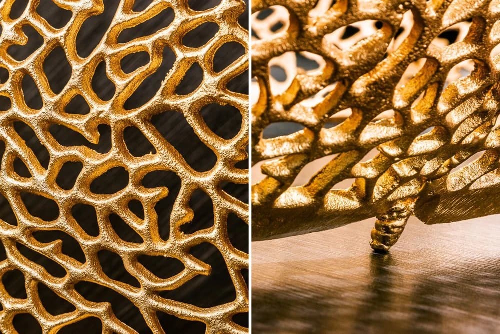 riess-ambiente Couchtisch ABSTRACT LEAF 122cm Gold Metall Handarbeit Modern - Bild 5