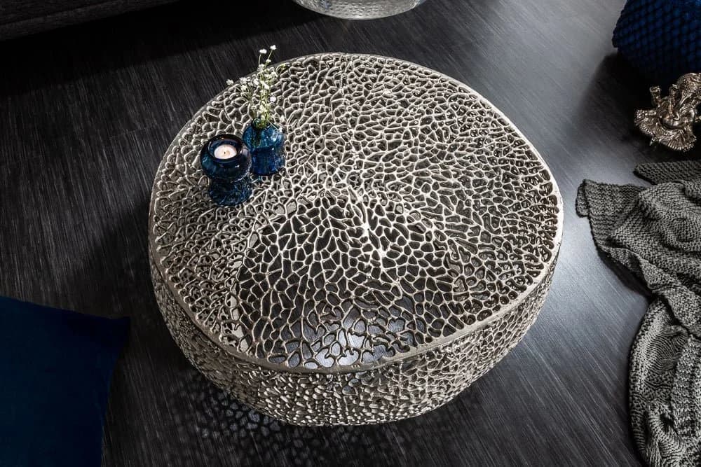 riess-ambiente Couchtisch ABSTRACT LEAF 80cm silber - Bild 3