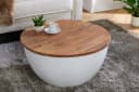 riess-ambiente Couchtisch ORIENT STORAGE Ø60cm Natur/Weiß mit Stauraum Bild 2
