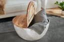 riess-ambiente Couchtisch ORIENT STORAGE Ø60cm Natur/Silber mit Stauraum Bild 1
