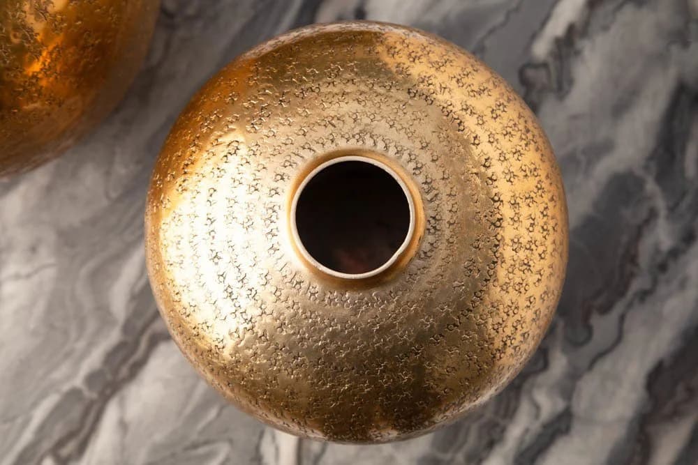 riess-ambiente Dekovase ORIENTAL Set 2-tlg. Gold Metall Handarbeit - Bild 3