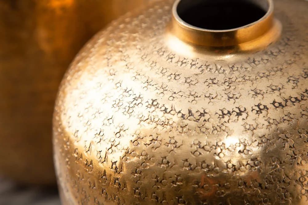 riess-ambiente Dekovase ORIENTAL Set 2-tlg. Gold Metall Handarbeit - Bild 4