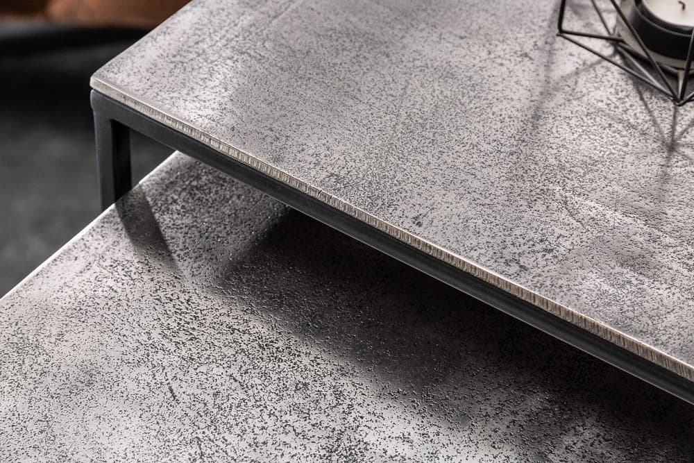 riess-ambiente Beistelltisch Set ELEMENTS 40cm Silber/Schwarz Metall - Bild 4