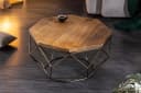riess-ambiente Couchtisch DIAMOND 70cm Mangoholz Messing Bild 1