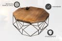 riess-ambiente Couchtisch DIAMOND 70cm Mangoholz Messing Bild 4