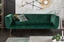 riess-ambiente Sofa NOBLESSE 225cm Smaragdgrün Gold Retro Bild 2
