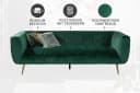 riess-ambiente Sofa NOBLESSE 225cm Smaragdgrün Gold Retro Bild 4