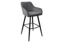 riess-ambiente Barhocker TURIN silbergrau/schwarz Samt mit Armlehne Bild 2
