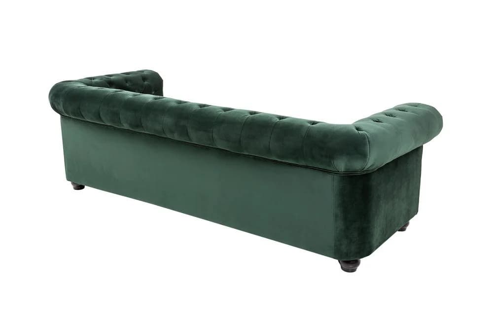 riess-ambiente Chesterfield Sofa 3-Sitzer Samt Flaschengrün - Bild 5