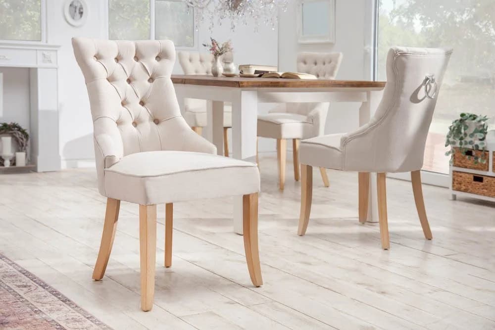 riess-ambiente Polsterstuhl CASTLE beige Landhaus Stil - Bild 3