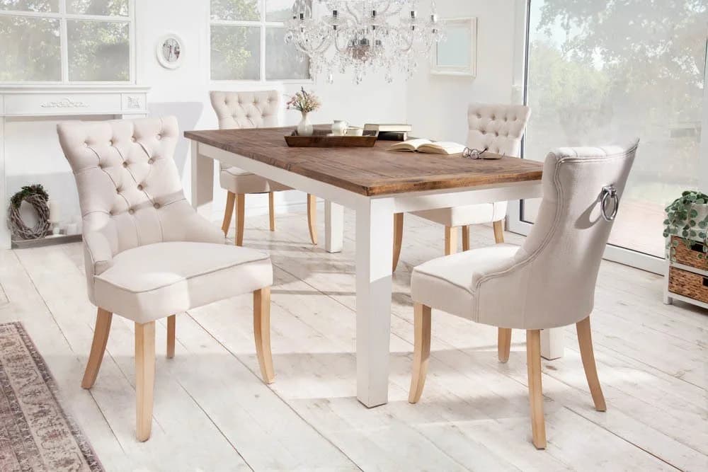 riess-ambiente Polsterstuhl CASTLE beige Landhaus Stil - Bild 5