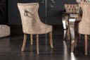 riess-ambiente Polsterstuhl CASTLE coffee, Esszimmer · Samt · Holz · Chesterfield · Landhaus Bild 4