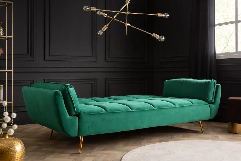 riess-ambiente Schlafsofa BOUTIQUE 213cm smaragdgrün Samt - Bild 3