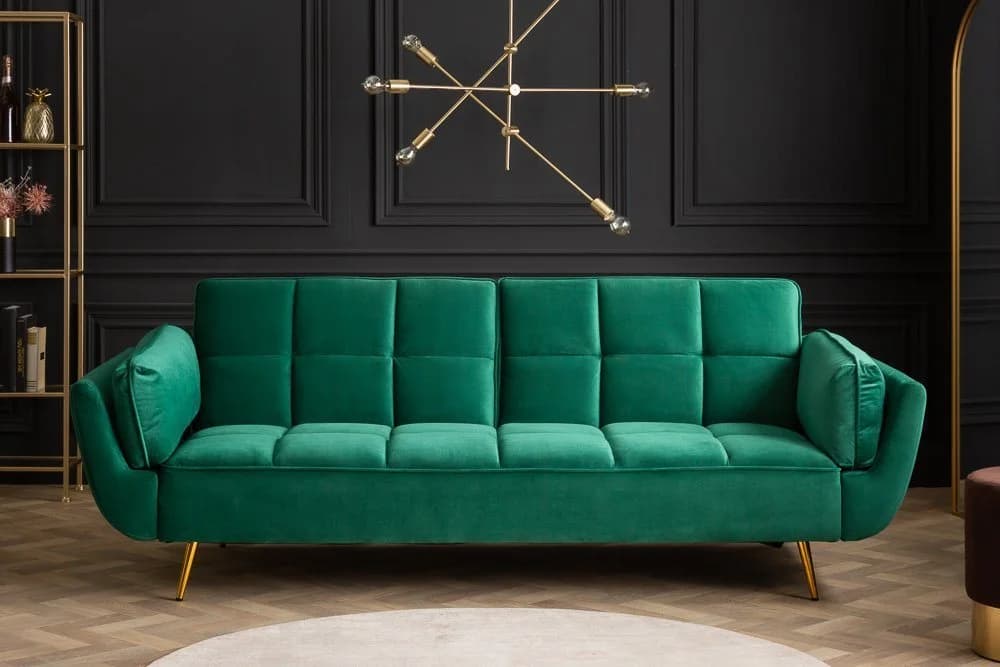 riess-ambiente Schlafsofa BOUTIQUE 213cm smaragdgrün Samt - Bild 4