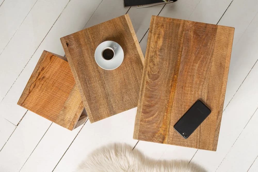 riess-ambiente Beistelltisch MAKASSAR 45cm natur Massivholz Mangoholz