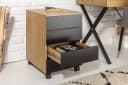 riess-ambiente Rollcontainer STUDIO 40cm Natur/Schwarz mit 4 Schubladen Bild 1
