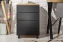 riess-ambiente Rollcontainer STUDIO 40cm Natur/Schwarz mit 4 Schubladen Bild 3