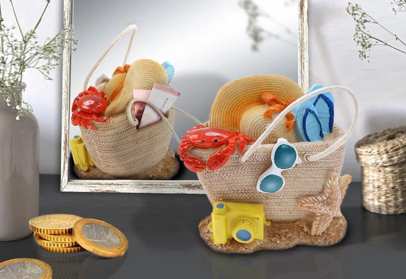 ELLUG Spardose Strandtasche Bunt Sommerliches Design - Bild 4