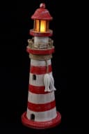 ELLUG LED-Dekofigur Leuchtturm aus Holz mit Timer-Funktion Bild 1