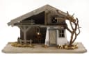 ELLUG Krippenstall Holz mit Licht 38x18x21cm Bild 2