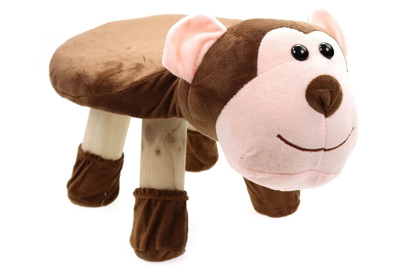 ELLUG Kindersessel Hocker mit Plüschbezug & Holzbeinen - Bild 2