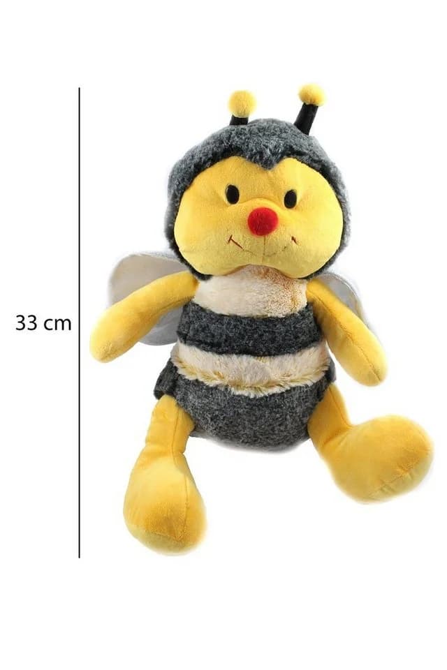 ELLUG Kuscheltier Plüsch Biene mit Glitzer Flügeln Gelb-Schwarz - Bild 2