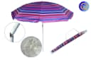 ELLUG Sonnenschirm gestreift Pink UPF 50+ Kippfunktion Bild 3