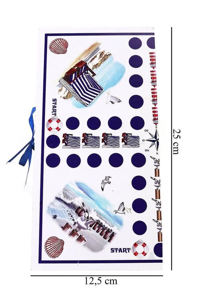 ELLUG Spiel Würfelspiel Brettspiel Küstendesign maritim Leuchtturm Strandkorb - Bild 5