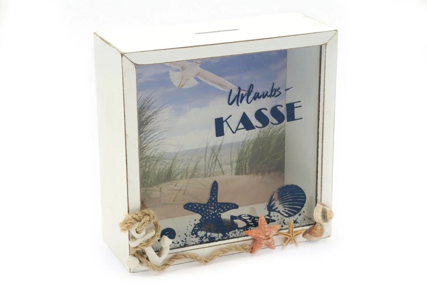 ELLUG Spardose Holz Sommerliches Design 15x15x6cm - Bild 2